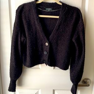wild fable cropped button up sweater